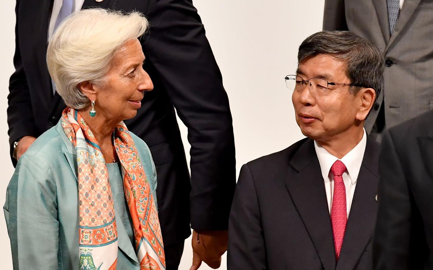 IMF-i juht Christine Lagarde ja Aasia arengupanga president Takehiko Nakao.