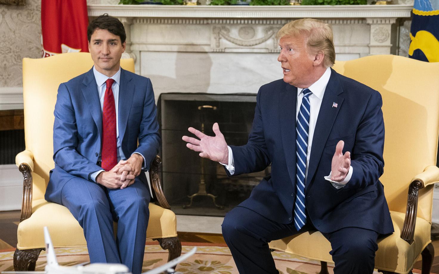 Justin Trudeau ja Donald Trump.