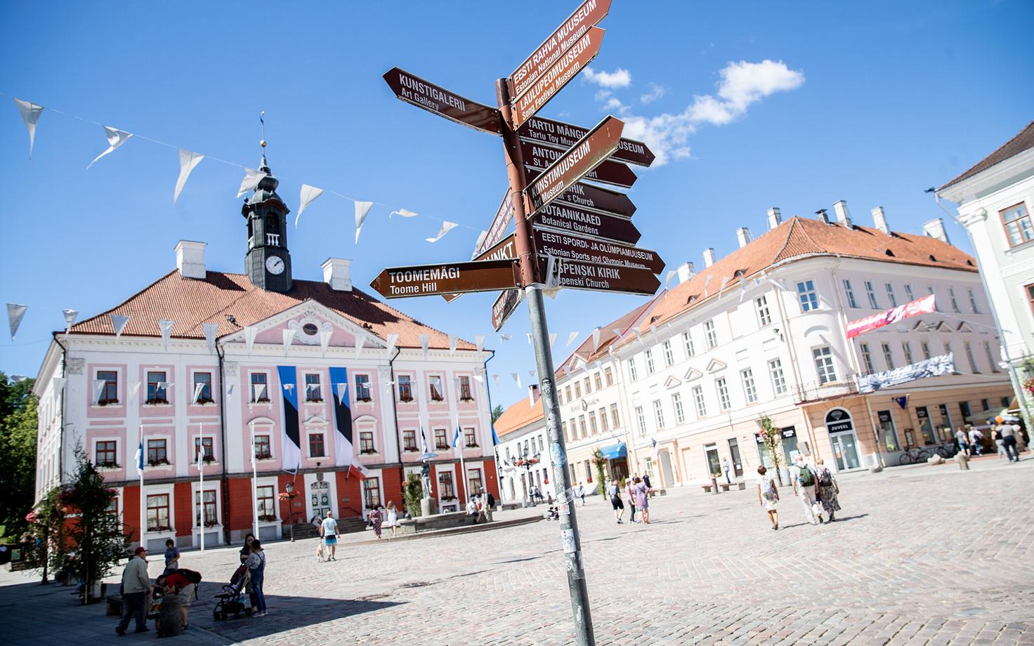 Ратушная площадь в Тарту. Иллюстративная фотография.