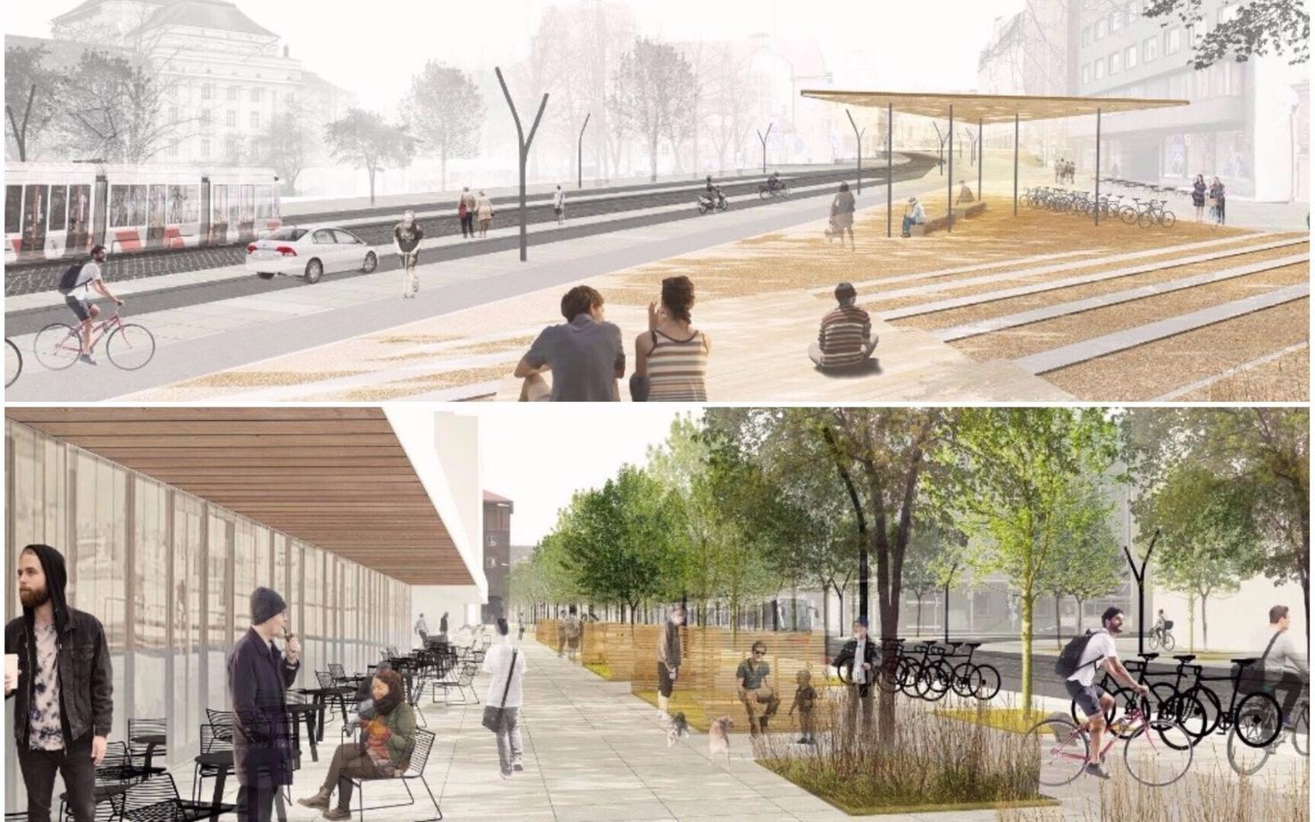 Победивший на конкурсе главной улицы Таллинна проект