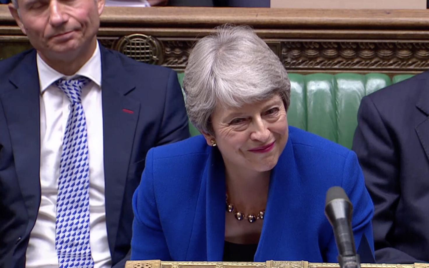 Theresa May viimast korda peaministrina parlamendi ees.