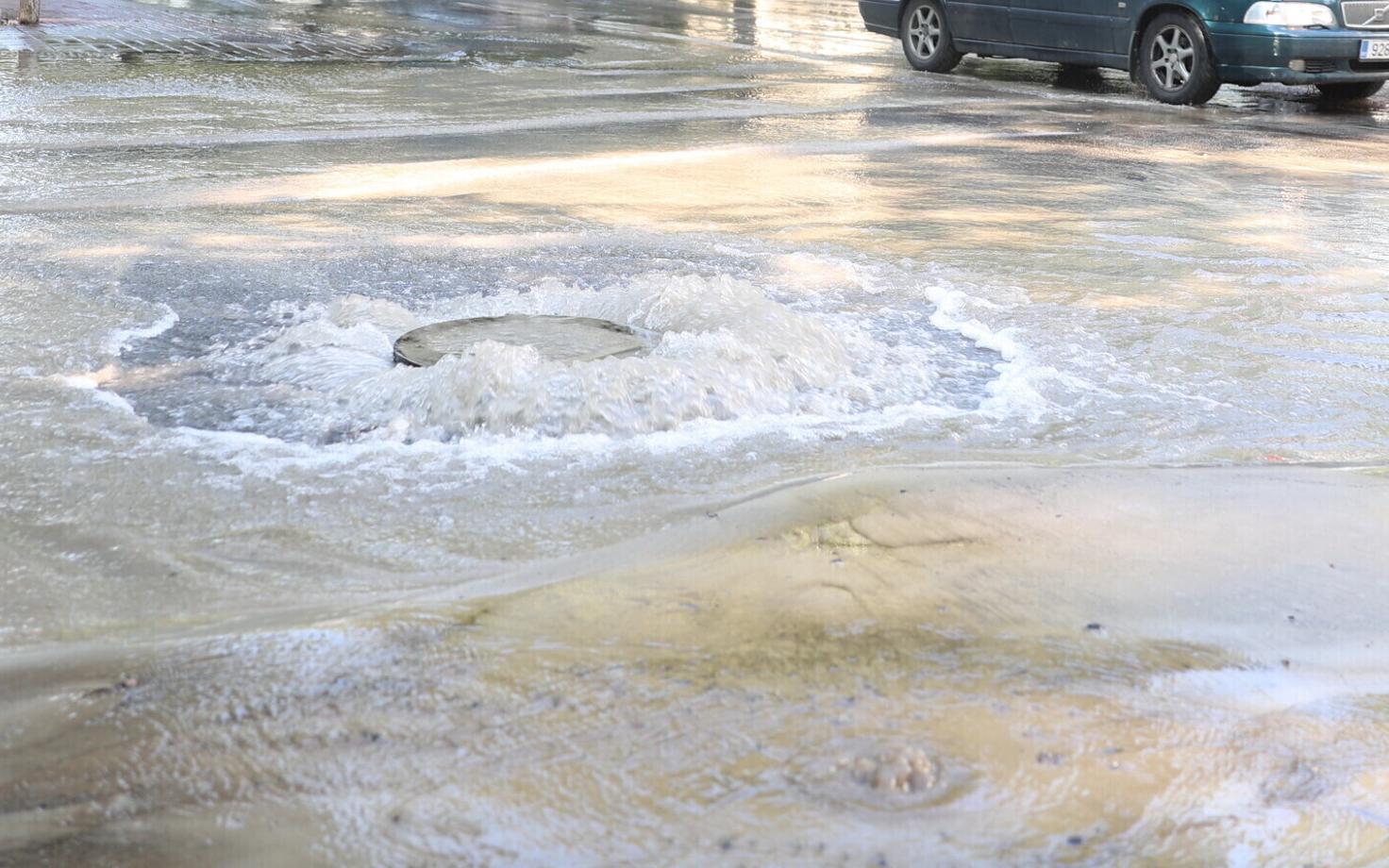 Burst water main (photo is illustrative).