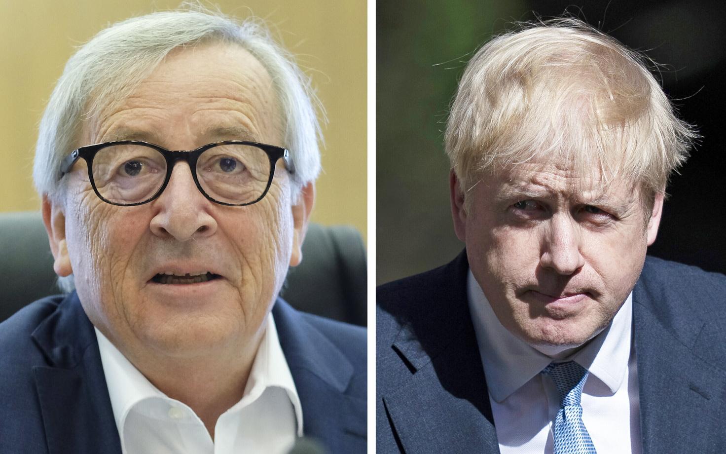 Jean-Claude Juncker ja Boris Johnson.