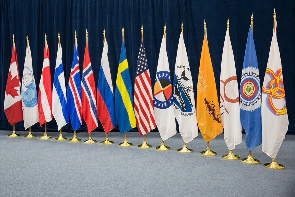 Arctic Council flags.