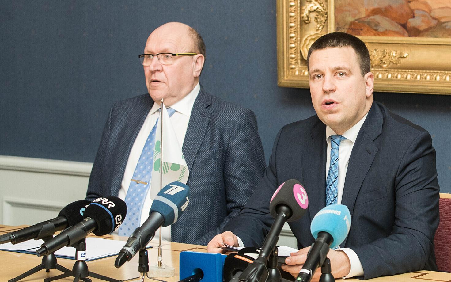 Март Хельме и Юри Ратас.