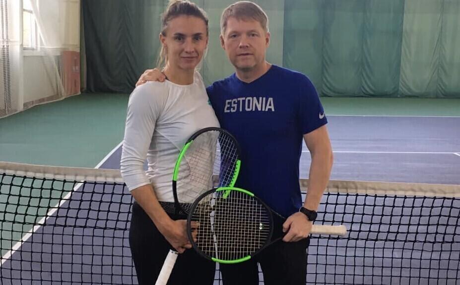 Леся Цуренко и Сильвер Карьюс на тренировке в Киеве.