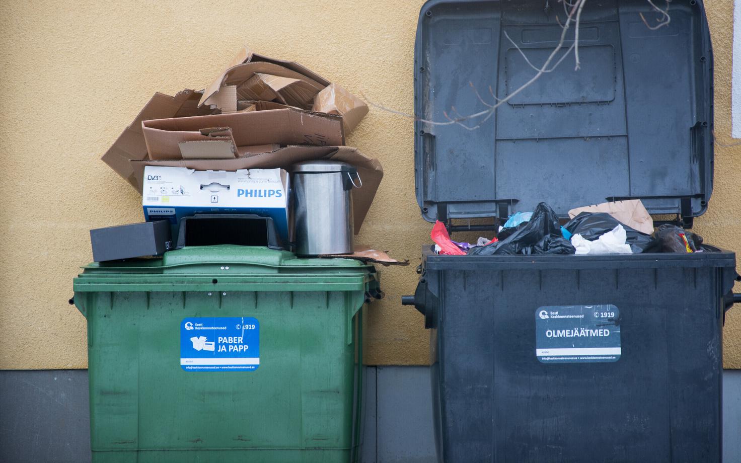 Recycling bins (picture is illustrative).