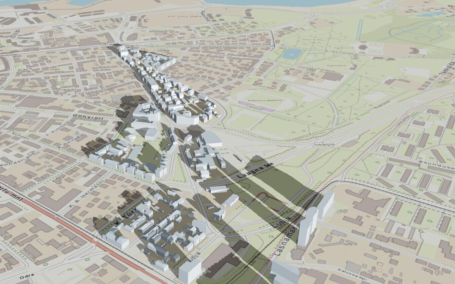 Ehitisregistrisse kerkib ka Eesti 3D mudel ehk e-kaksik, kus olemasolevate majade vahel kuvatakse ka tulevasi hooneid.