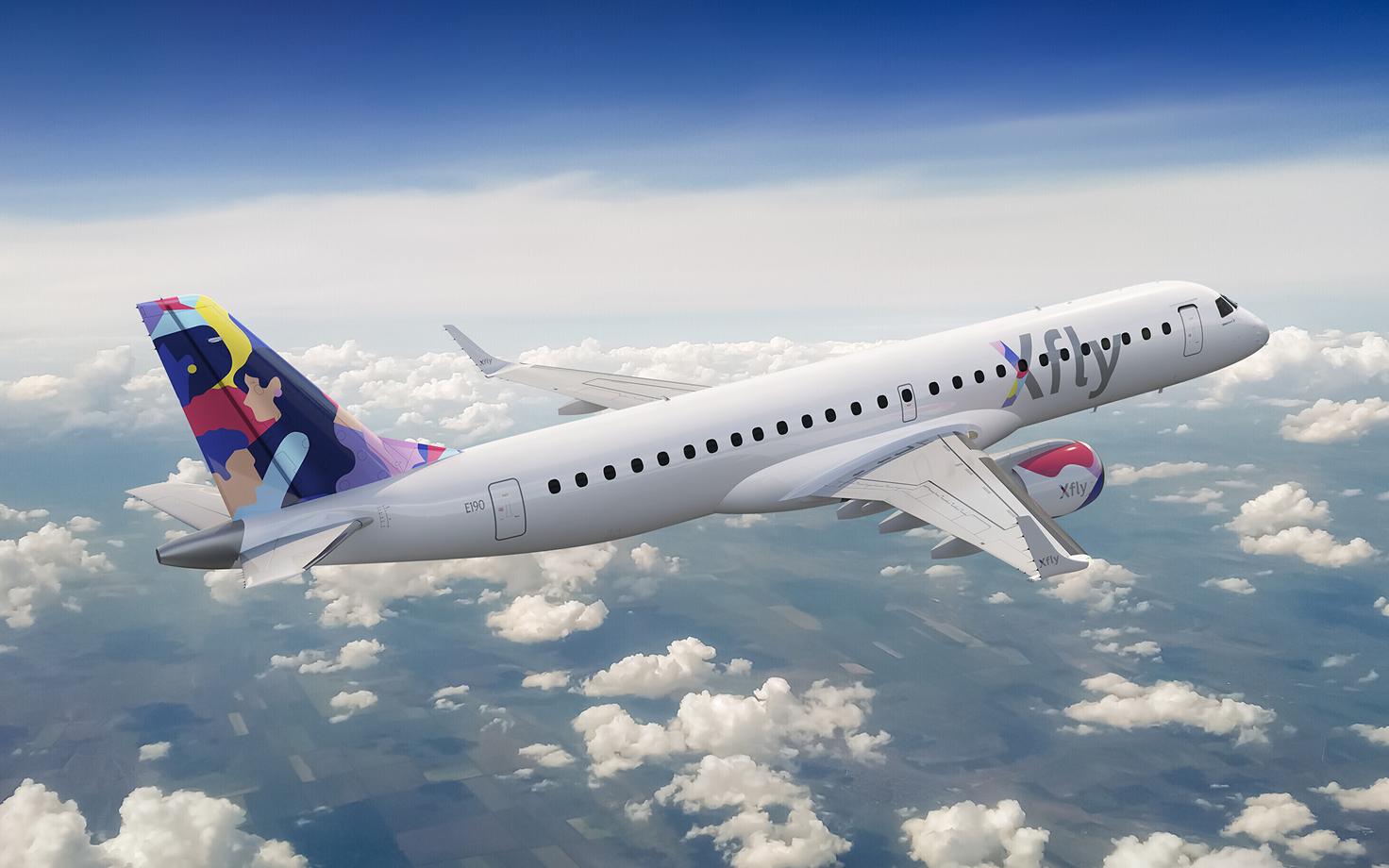 Xfly uus bränd. Sellise logoga lennukeid päriselt õhus lendama ei hakka, sest Regional Jet lendab ka edaspidi teiste kommertsoperaatorite heaks, kasutades nende logosid.