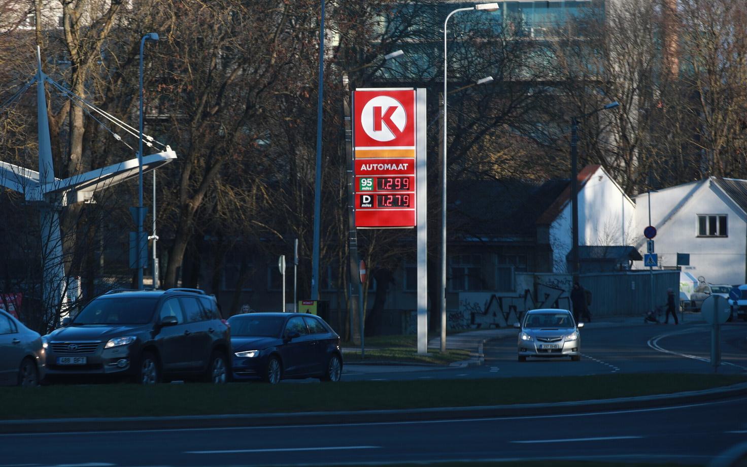 Mootorikütuse hinnad Tallinnas 6. märtsil