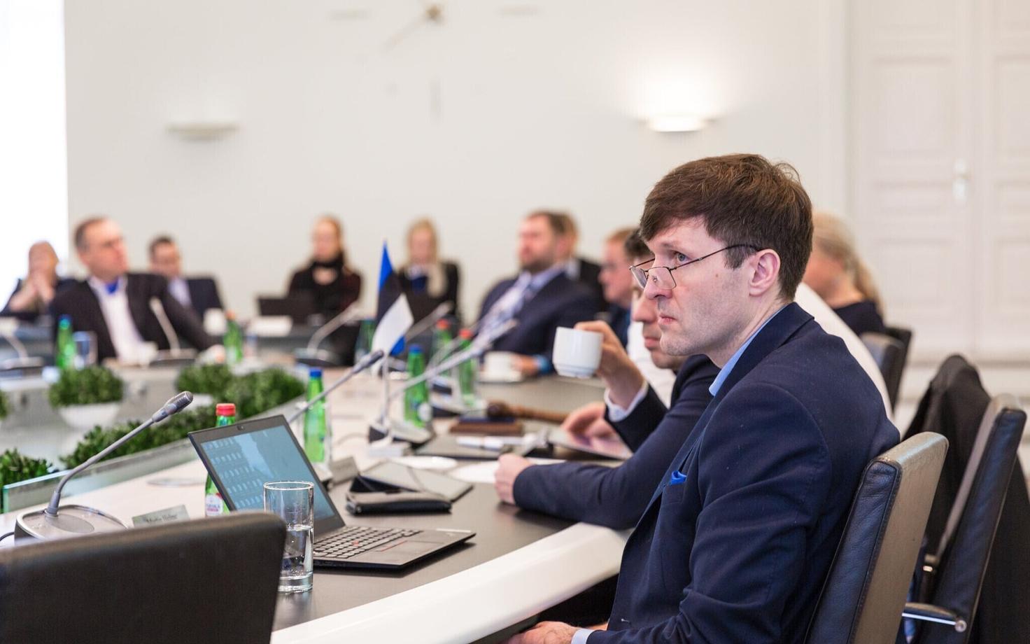 Finance minister Martin Helme at a government session Monday.