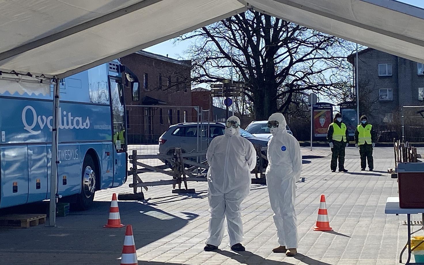Coronavirus testing in Viljandi.