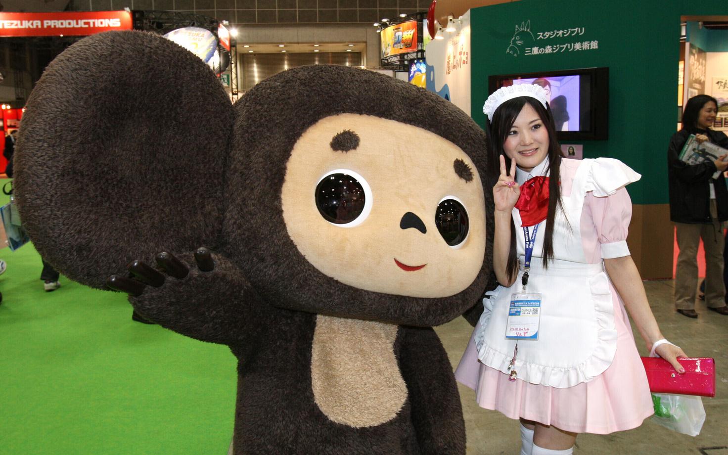Чебурашка на выставке Tokyo International Anime Fair 2009.