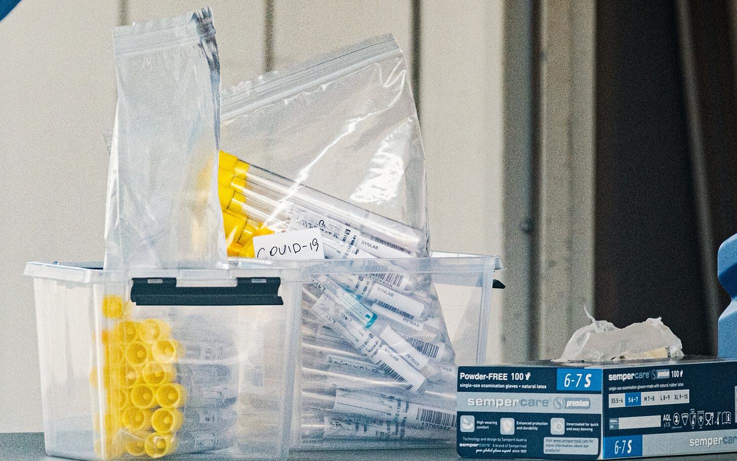 Testing kit for the COVID-19 virus.