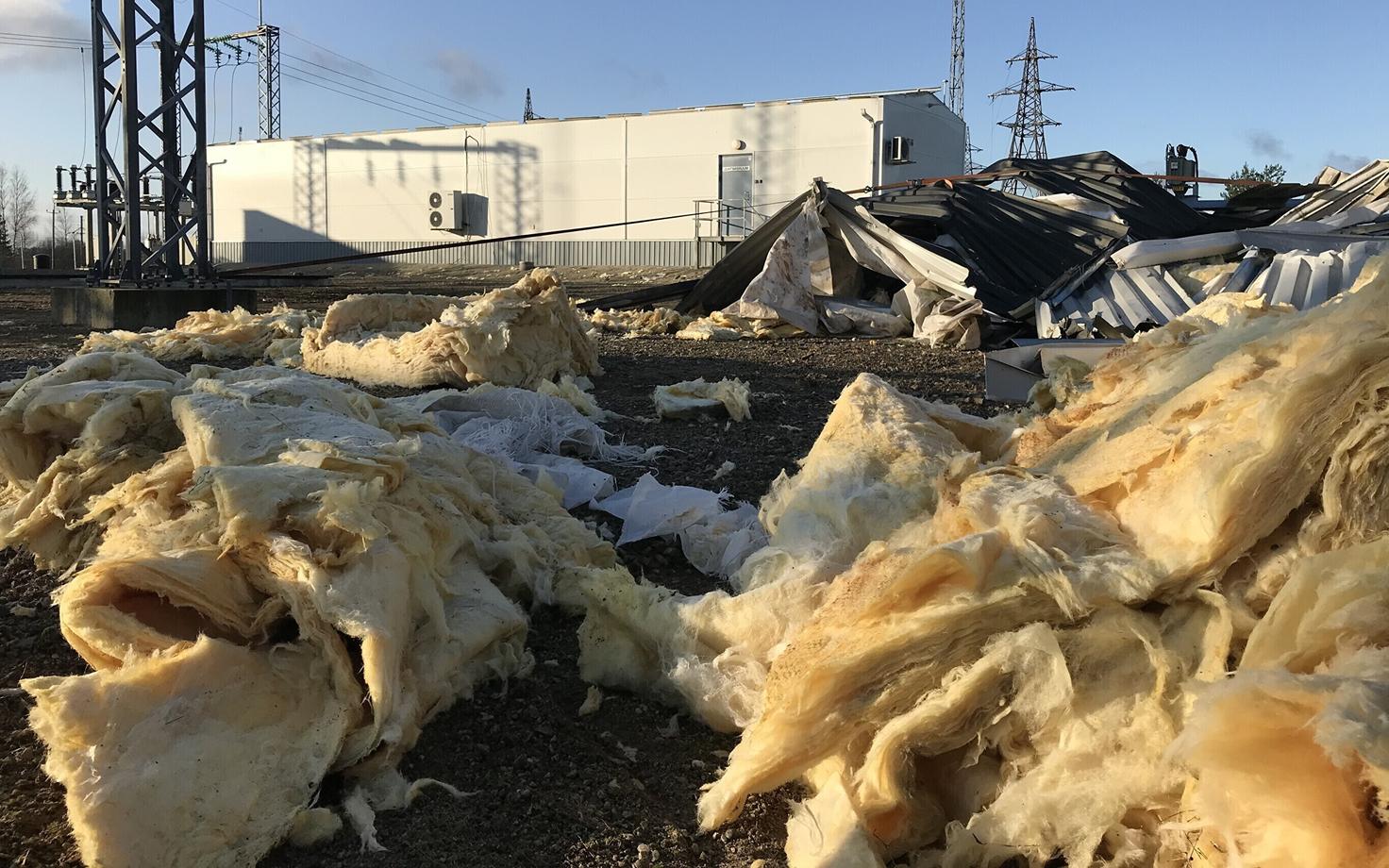 Storm damage in Võru in October 2019.