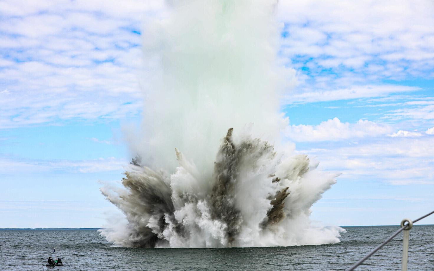 Sea mine explosion