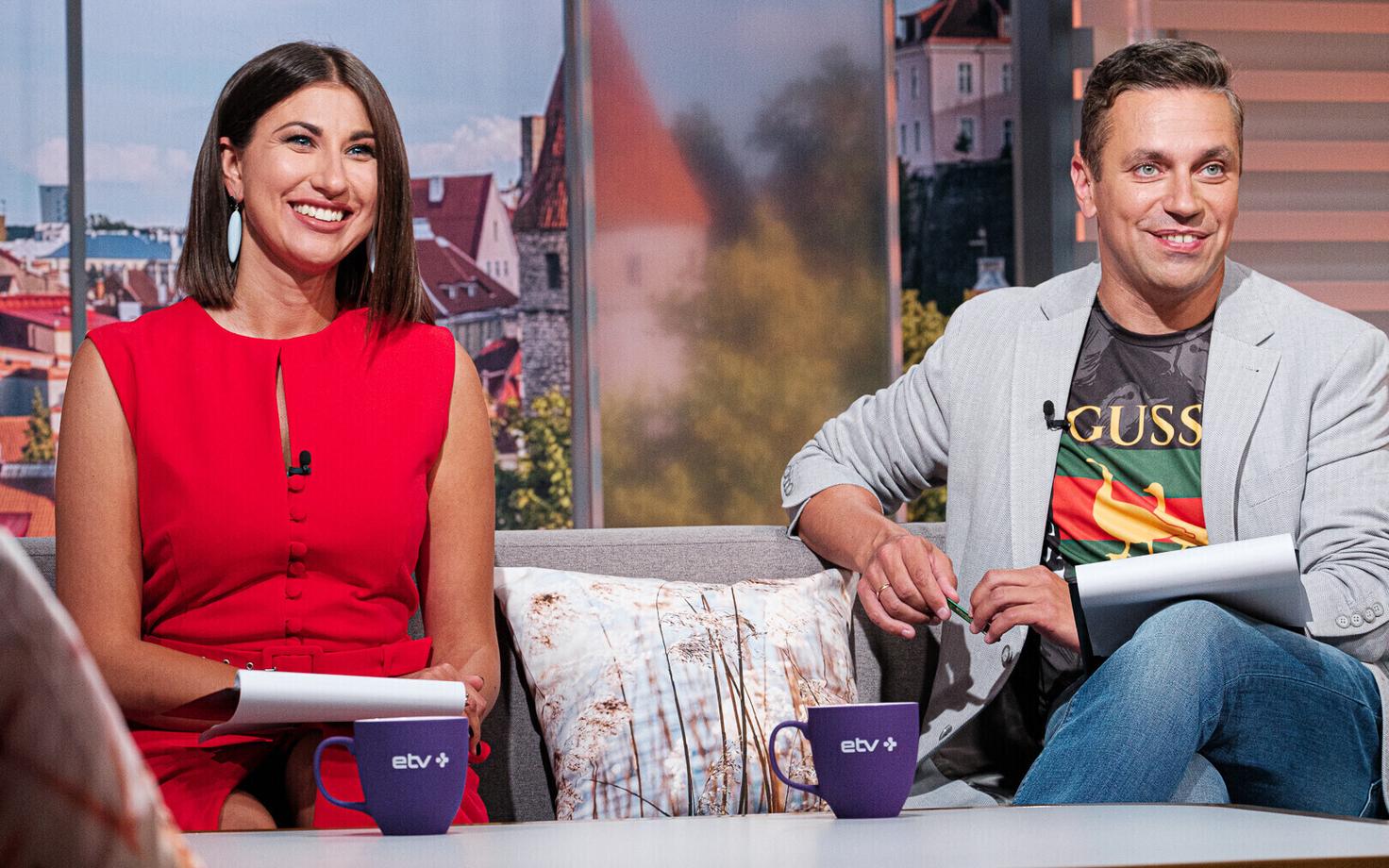 Olga Ivanova ja Andrei Titov ETV+ saates Suvestuudio.