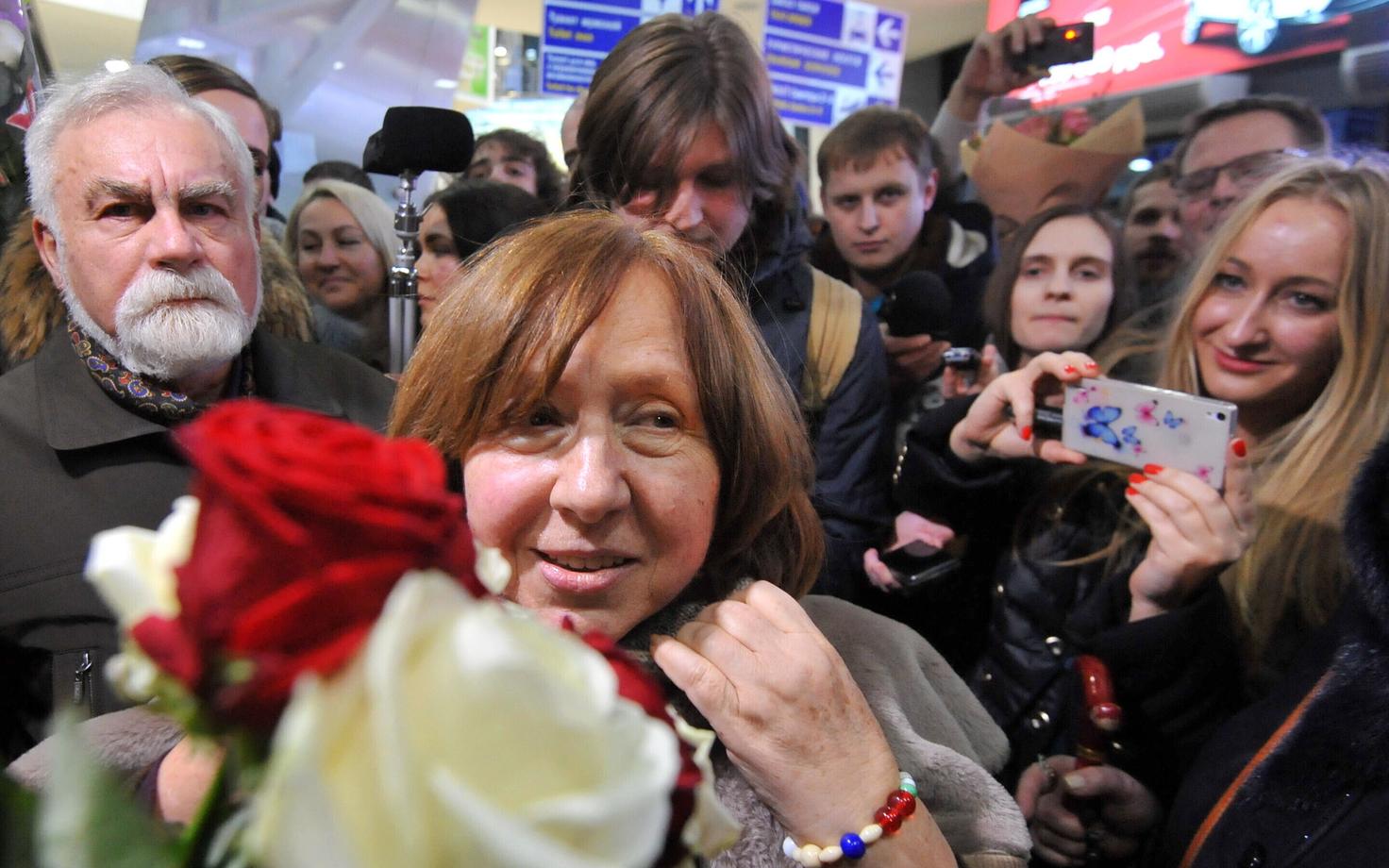 Valgevene opositsiooni liige, Nobeli kirjanduspreemia laureaat Svetlana Aleksijevitš.