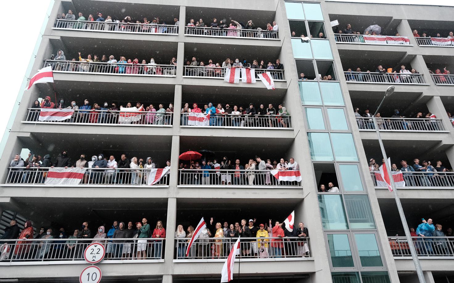 Valgevene tudengite võimudevastane meeleavaldus.