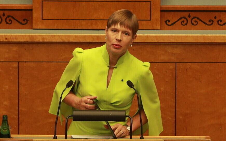 Kersti Kaljulaid riigikogu sügisistungjärgu avaistungil.