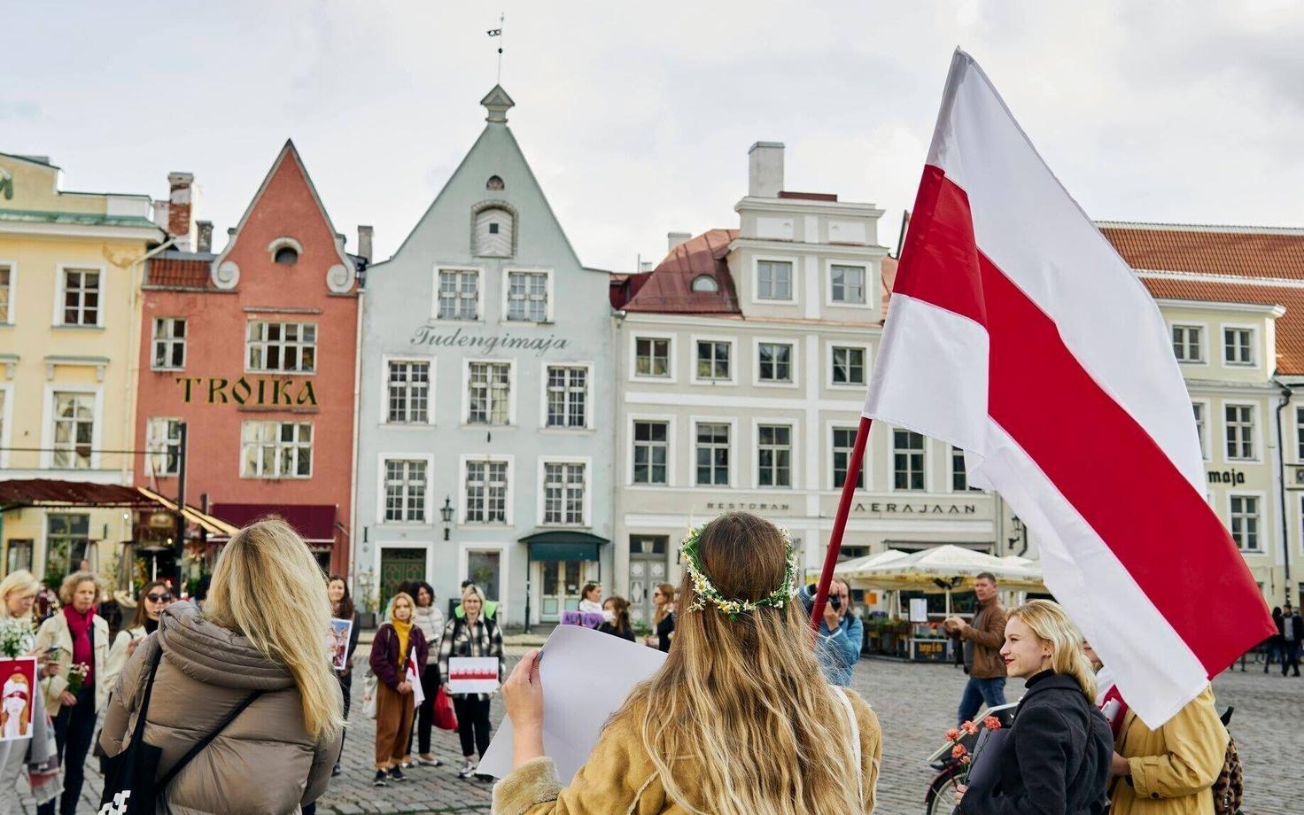 Tallinnas 11. oktoobril 2020 toimunud Valgevene naiste toetamise marss.