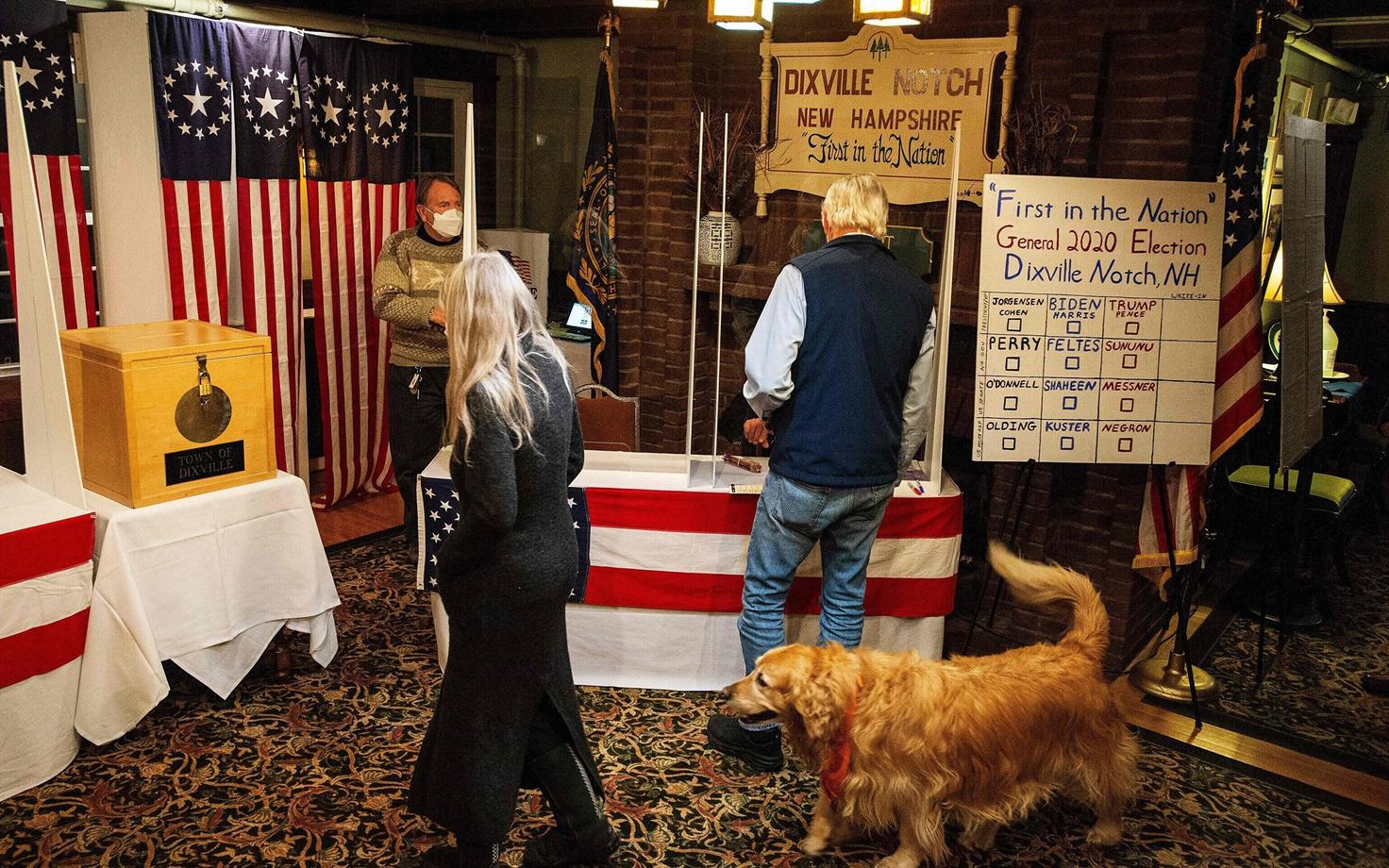 USA presidendivalimised algasid New Hampshire osariigis asuvas 12 elanikuga Dixville Notchi külas.