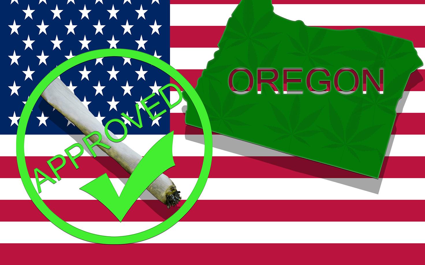 Plakat Oregonist, kui seal 2016. aatsal kanep legaliseeriti.