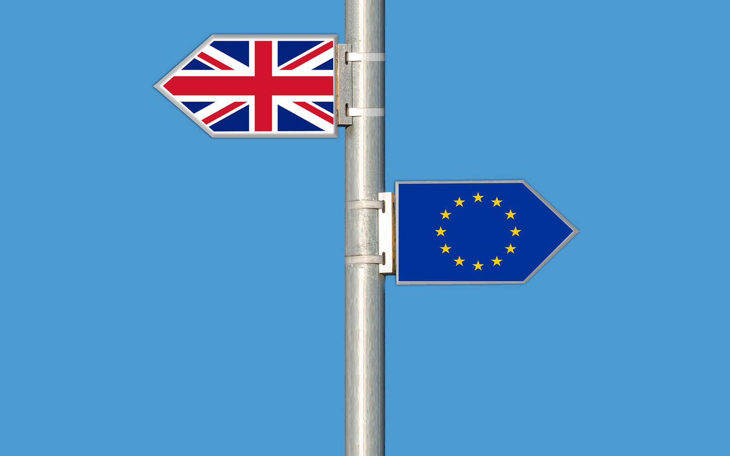 U.K. and EU flags.