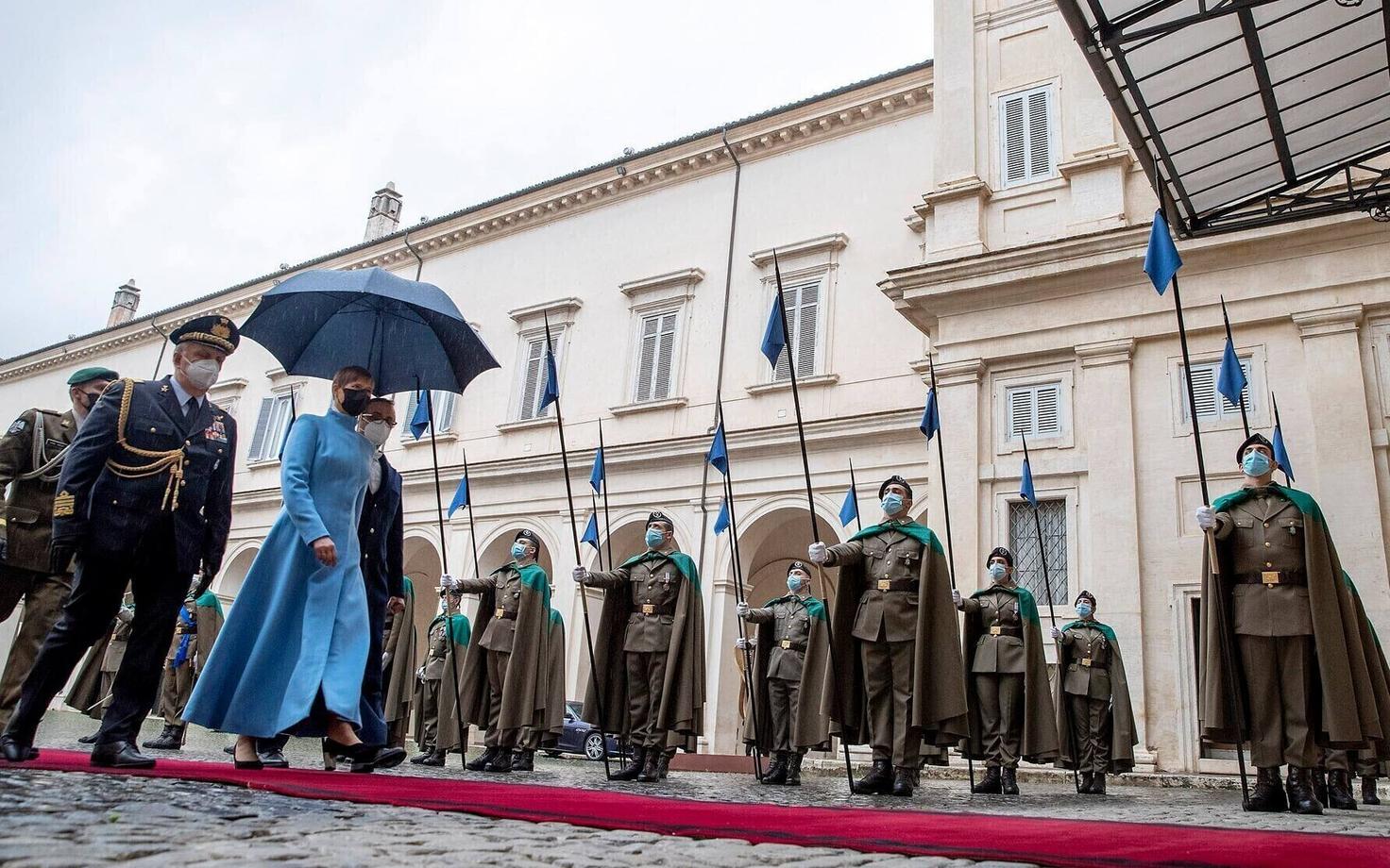 President Kersti Kaljulaid during her official visit to Italy earlier in the week.