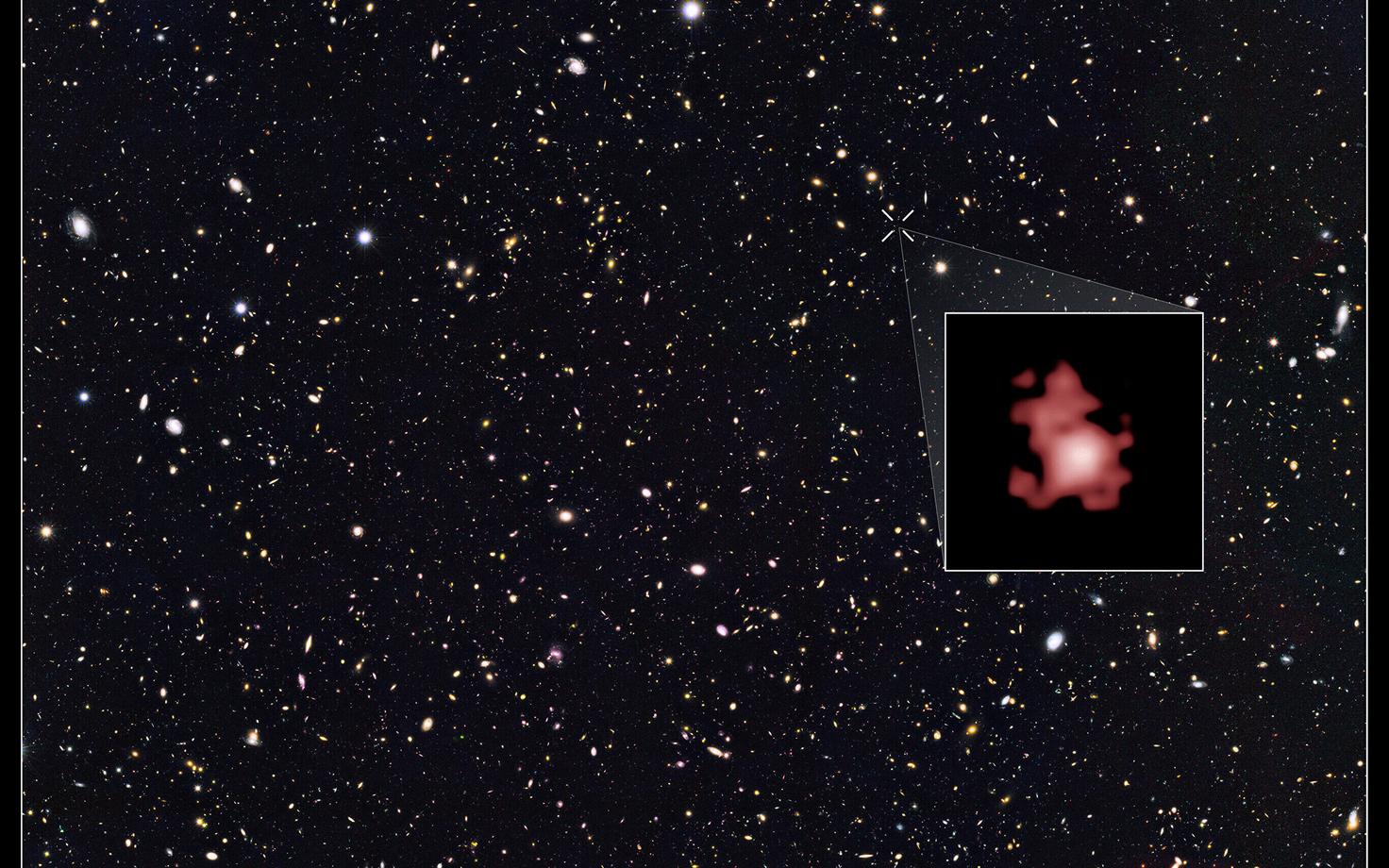 Kauge ja vana galaktika GN-z11 NASA fotol aastast 2016