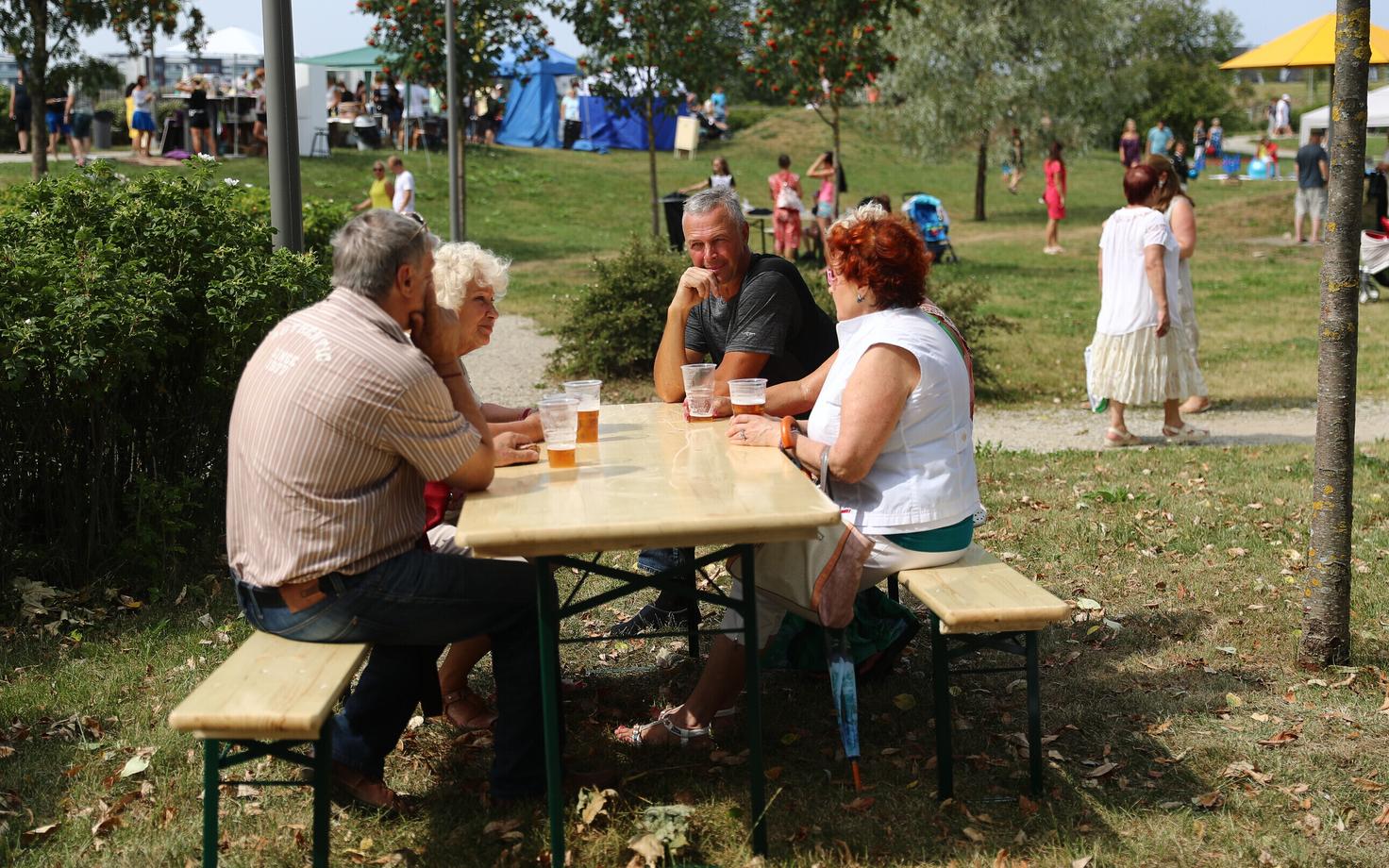 Inimesed Lasnamäe pirukafestivalil.