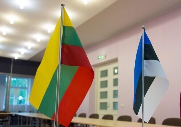 Lithuanian and Estonian flags.