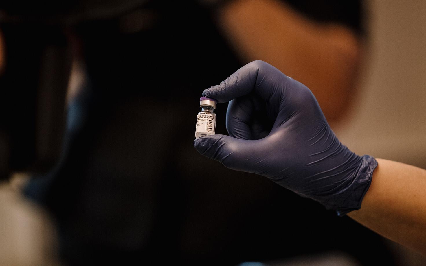 Coronavirus vaccine vial.