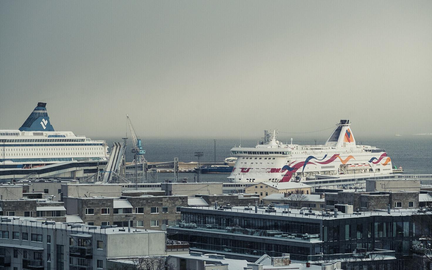 Snow in Tallinn on February 1, 2021.