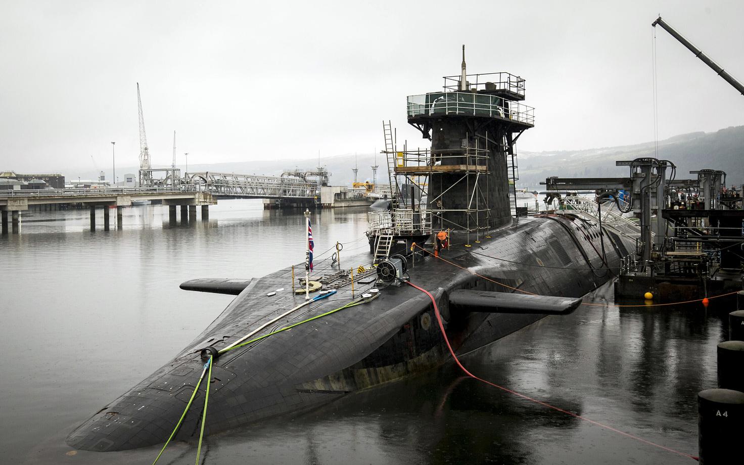 Tuumarakette kandev Briti allveelaev HMS Vigilant.