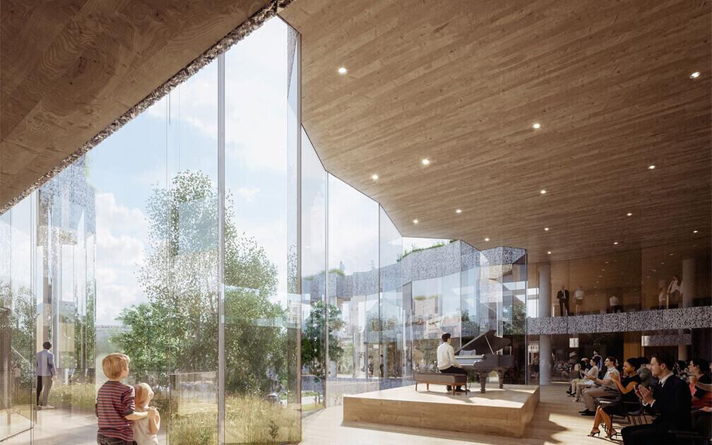 Rendering of planned International Estonian Centre (KESKUS) in Toronto.