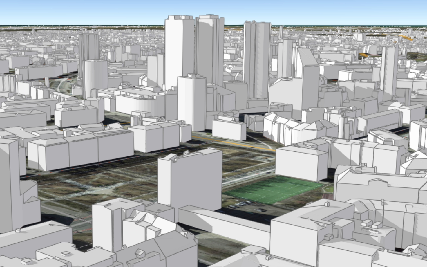 A view of Tallinn from the Land Board's new 3D map application.