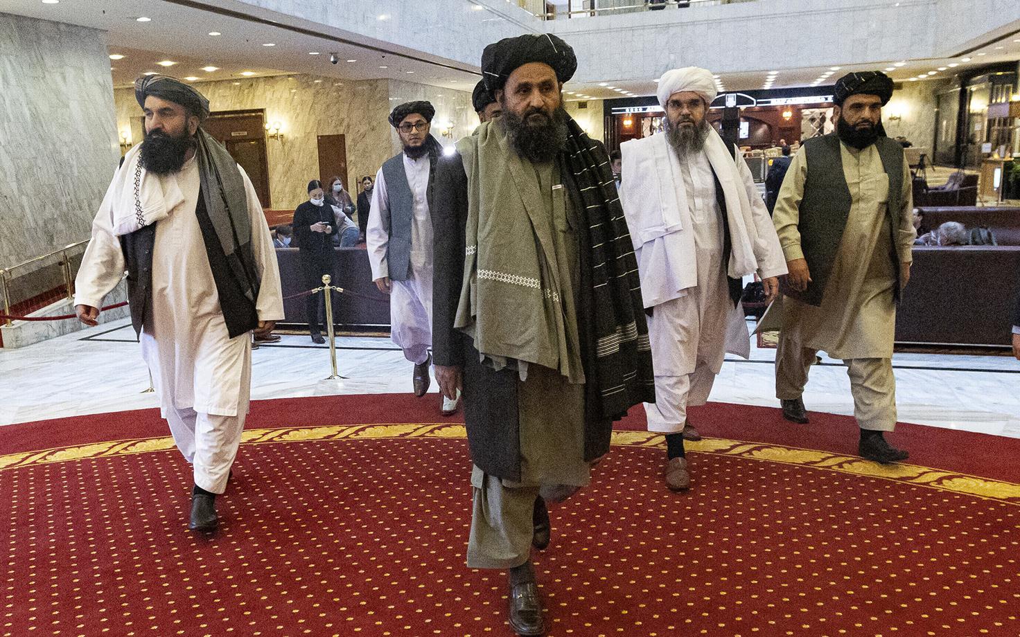 Делегация Талибана на переговорах в Москве в марте 2021 года.