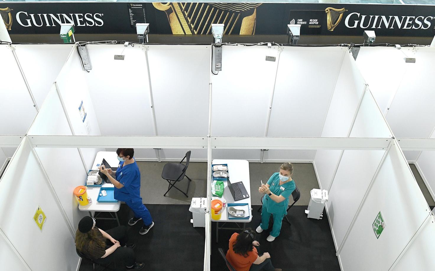 Inimeste vaktsineerimine Dublinis.