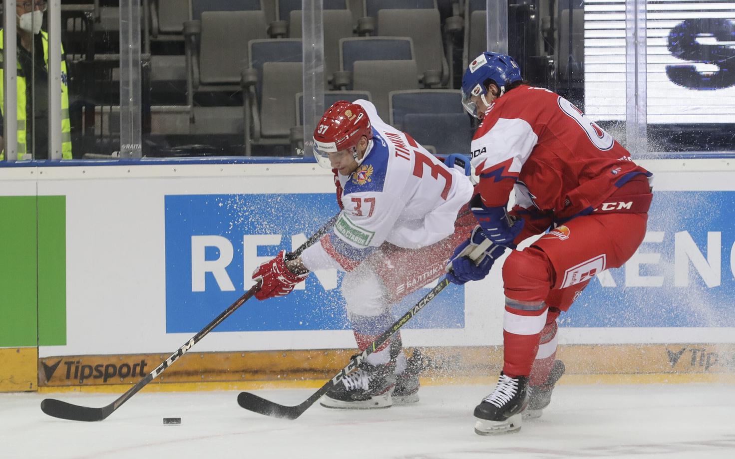 Матч сборных России и Чехии на Euro Hockey Tour 15 мая 2021 года.