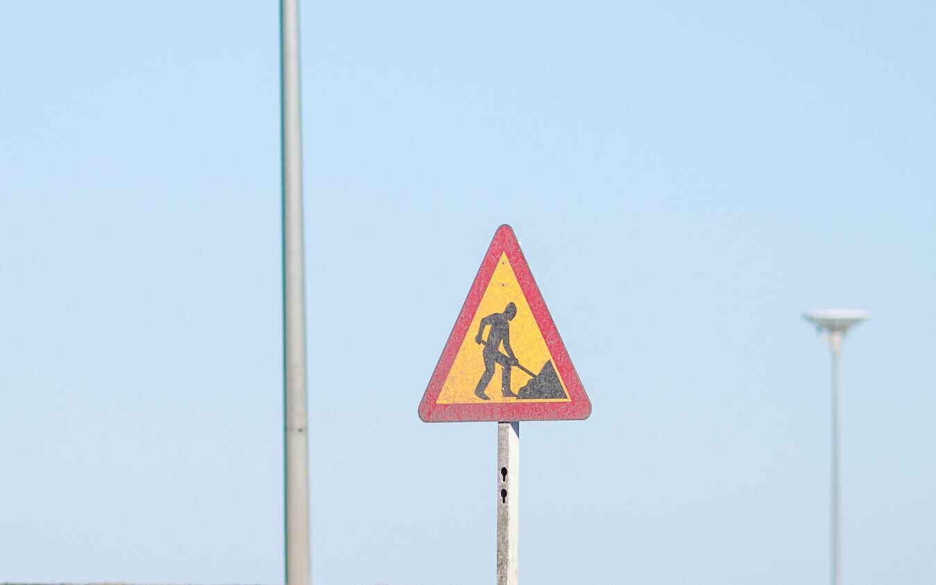 Дорожные работы. Иллюстративная фотография.