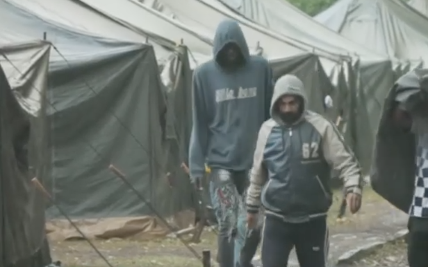 Pagulased Lätis laagris.