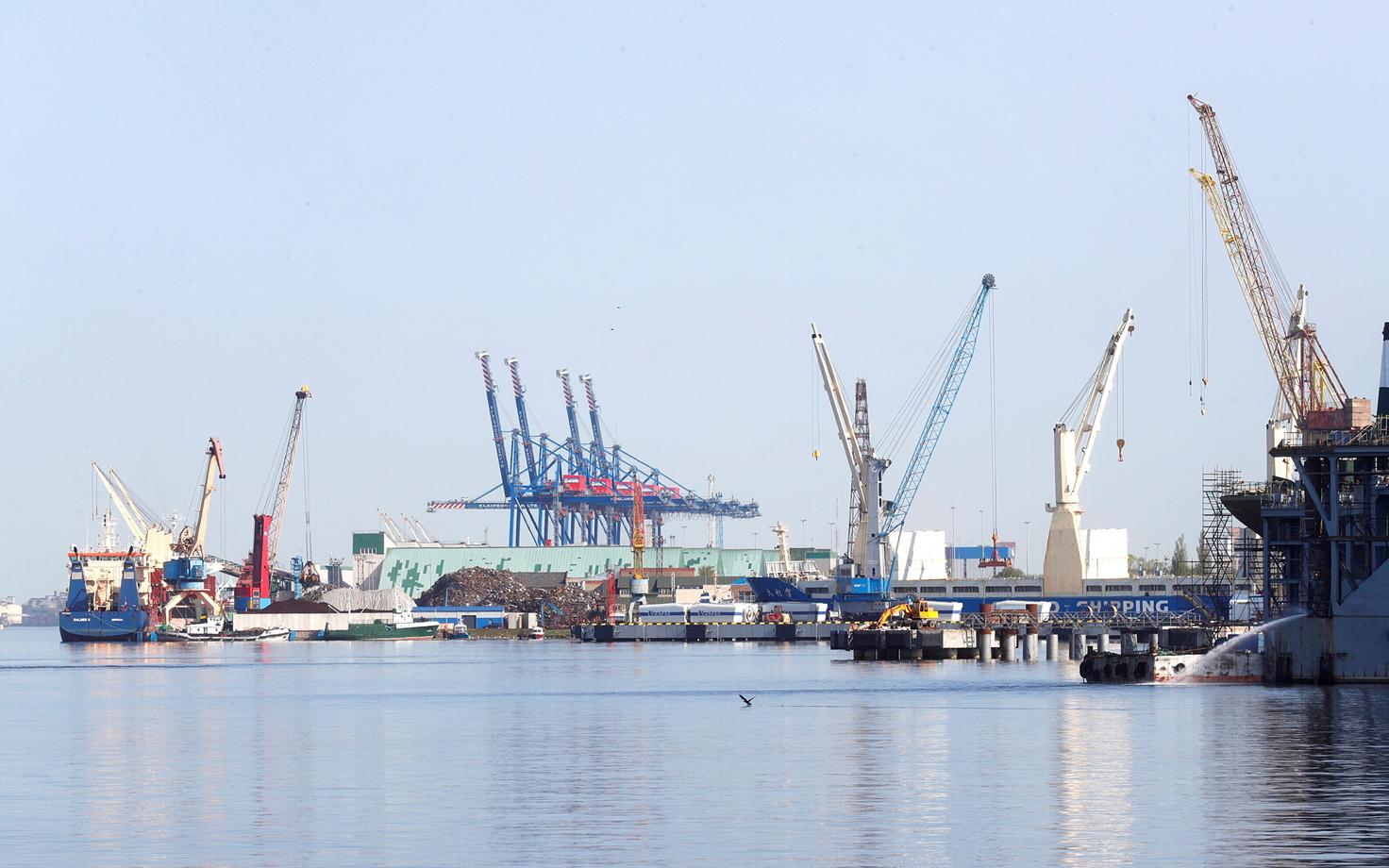 Klaipeda sadama konteineriterminal.