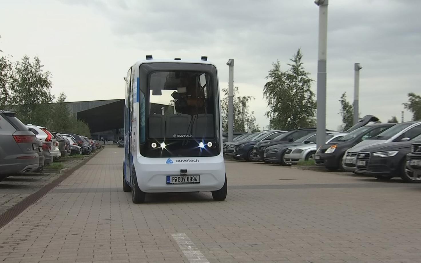 The driver-less bus being trialed in Tartu.