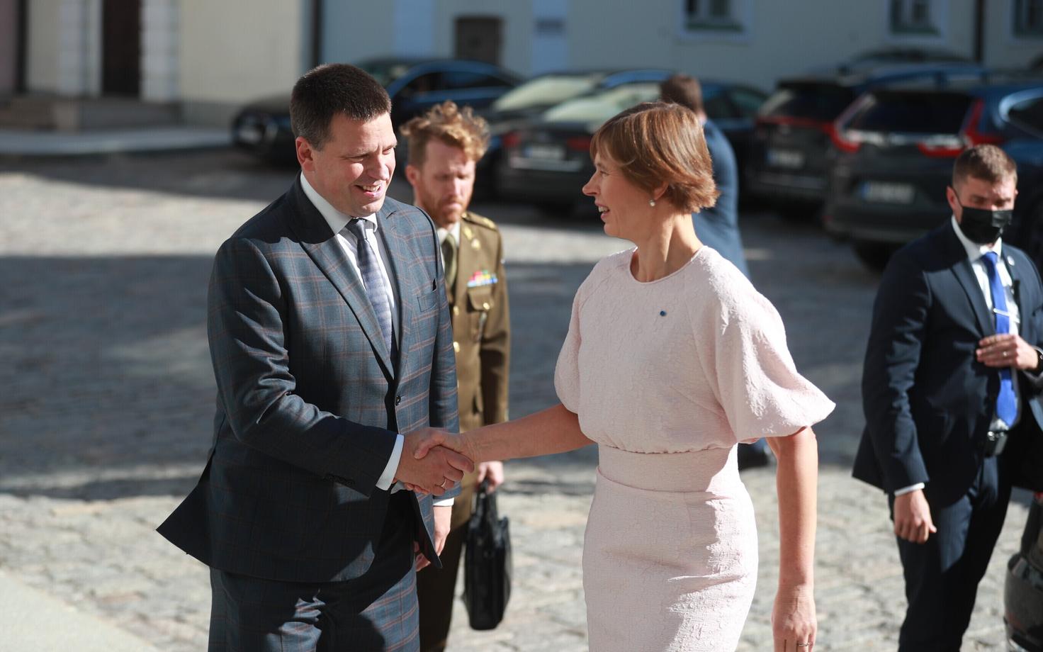 President Kersti Kaljulaid and Speaker of the Riigikogu Jüri Ratas.