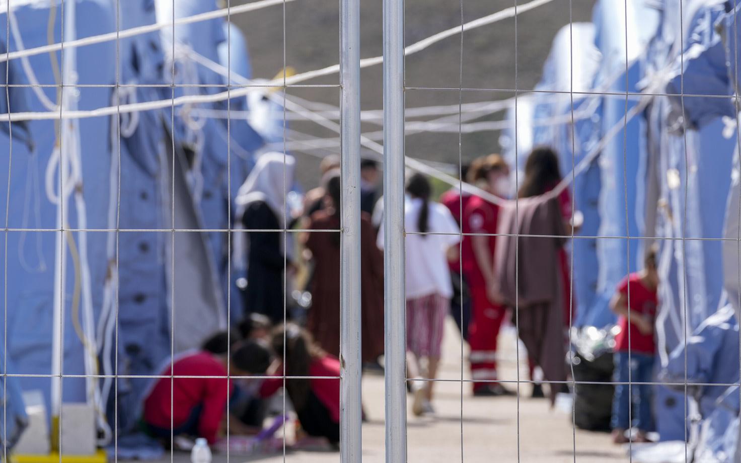 Afgaani pagulaste laager Itaalias Avezzanos.