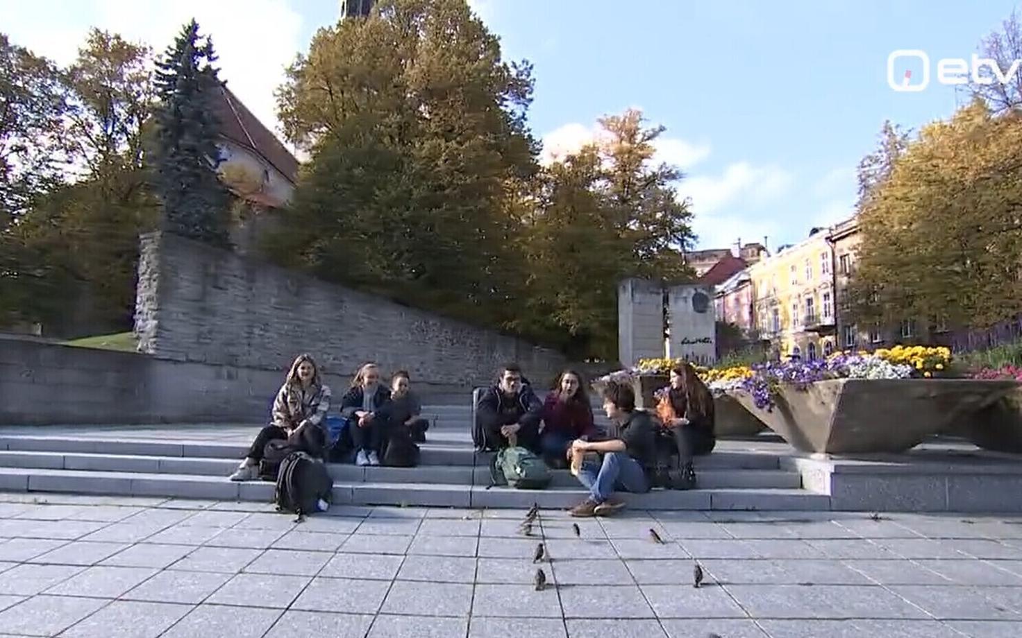 Tourists finding their way to Tallinn again.