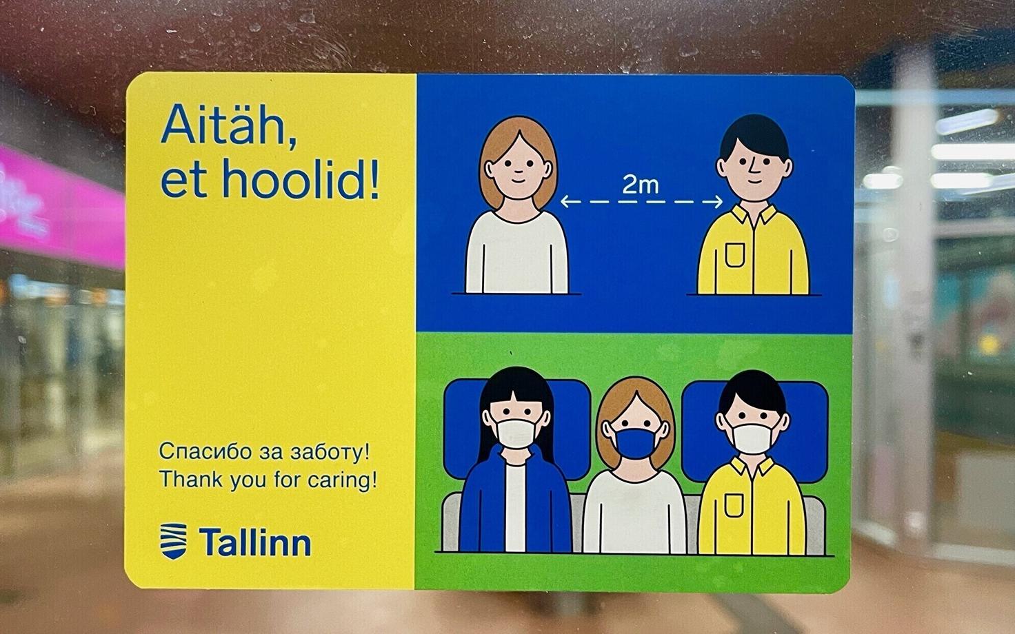 Ohutusmeetmete silt Tallinnas.