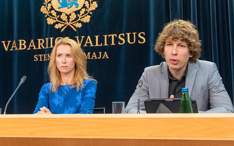 Prime Minister Kaja Kallas and Minister of Health and Labor Tanel Kiik.