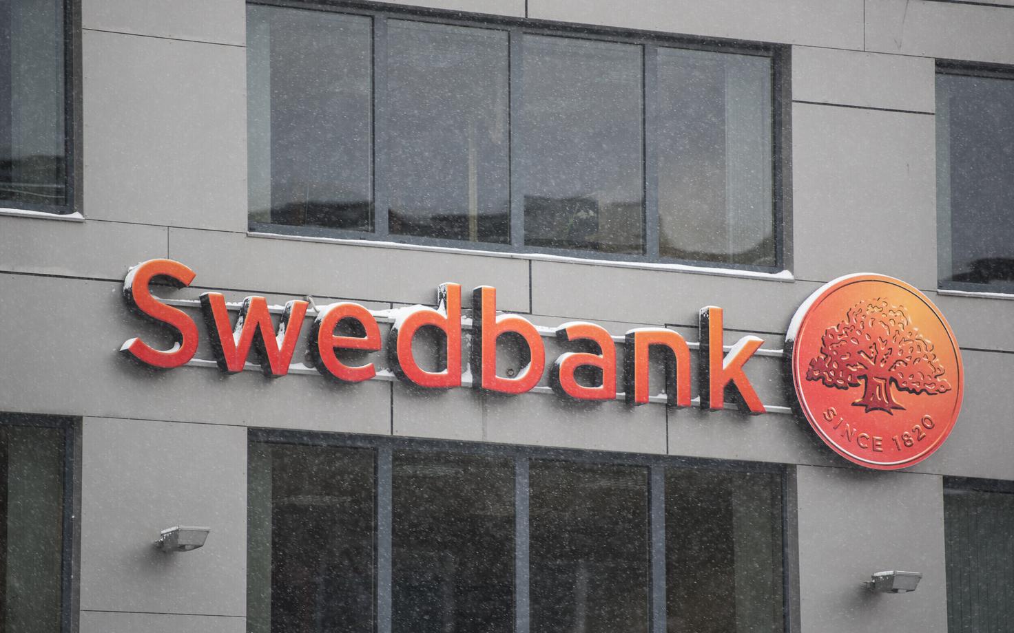 Swedbank signage in Tallinn.
